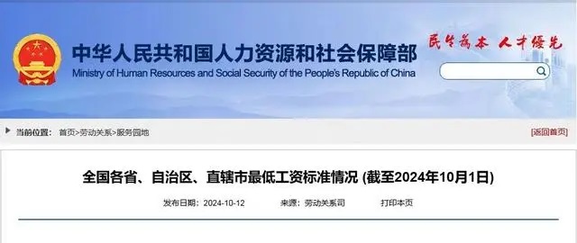 最低工資表來了！你的工資不能低于這個(gè)數(shù)